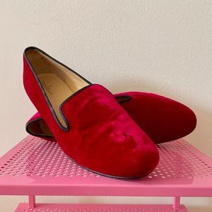 Cole Haan red velvet leather soled flats